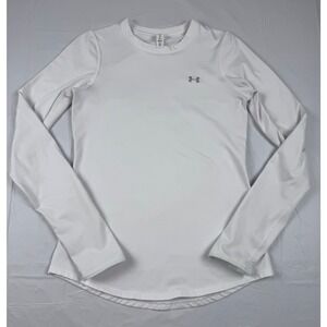 Under Armour ColdGear Womens XS White Long Sleeve Fitted Base Layer Thumbholes